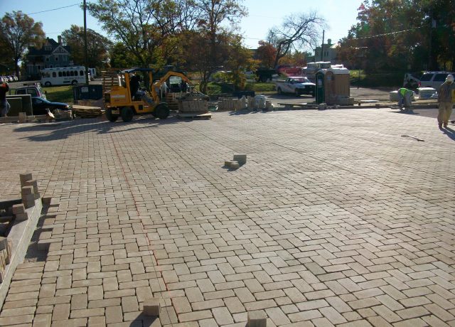 Permeable Pavement Portfolio : aia-string-lines-mechanical-installer